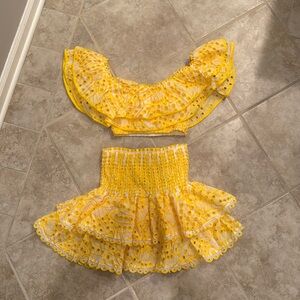 CHARO RUIZ IBIZA Natalie Skirt and Barbara Top yellow